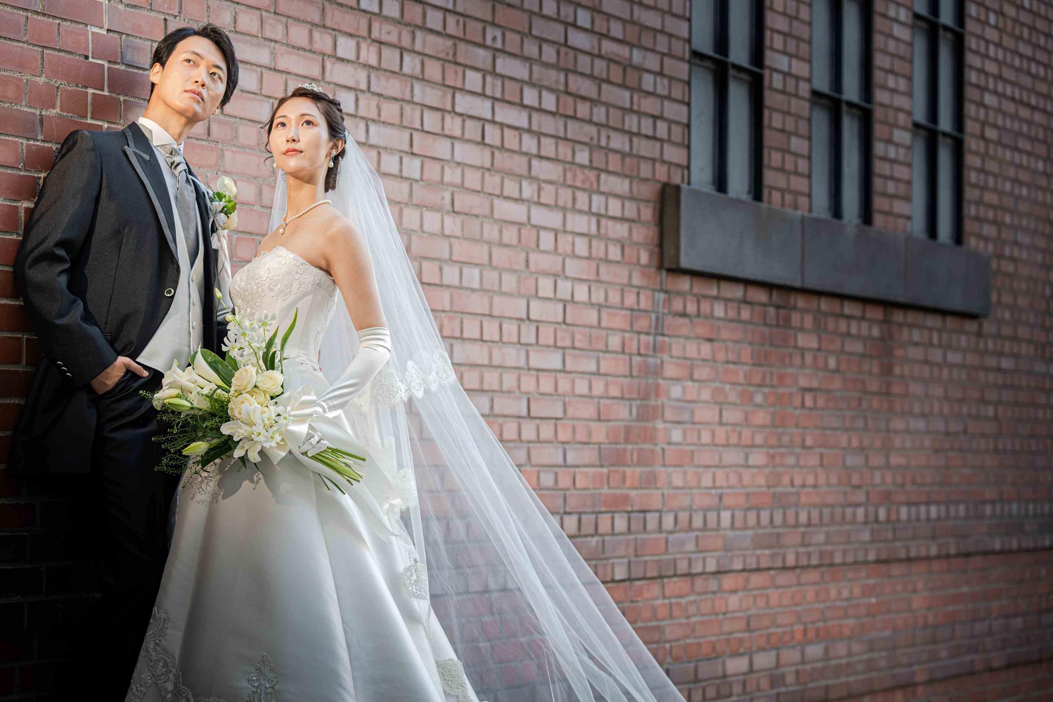 川崎赤煉瓦倉庫オブジェ前のロケーションフォト