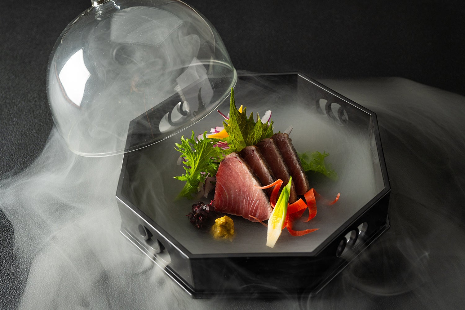 初鰹の叩き瞬間燻製