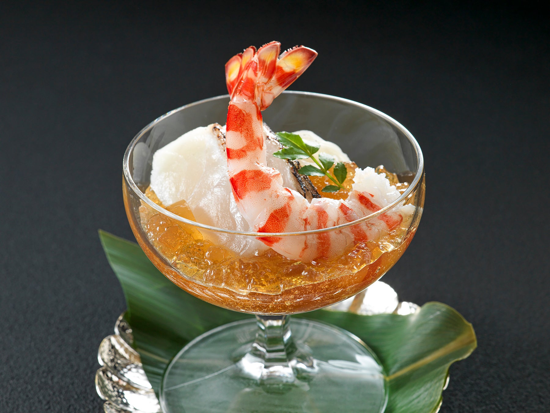 強肴「鯛酢〆 車海老色だし」