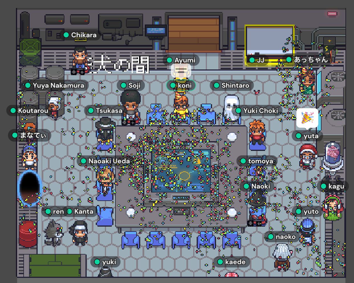 100万ユーザー突破をGatherのバーチャルオフィスで喜ぶSocialDogメンバー