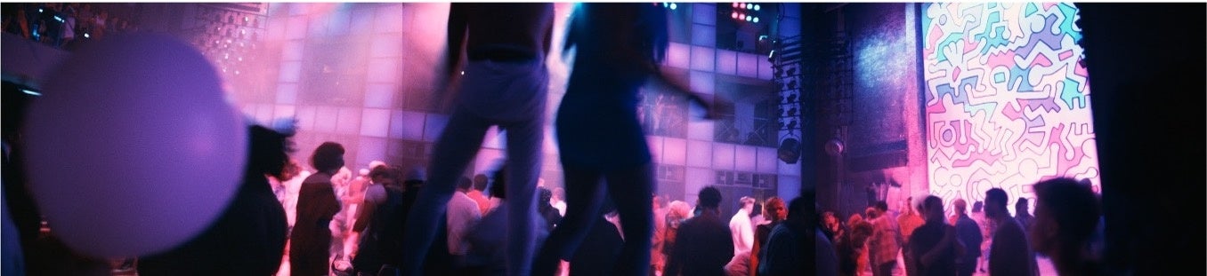 ザ・パラディアムに設置されたキース・ヘリングの壁画&nbsp; photo by ©︎Kishin Shinoyama