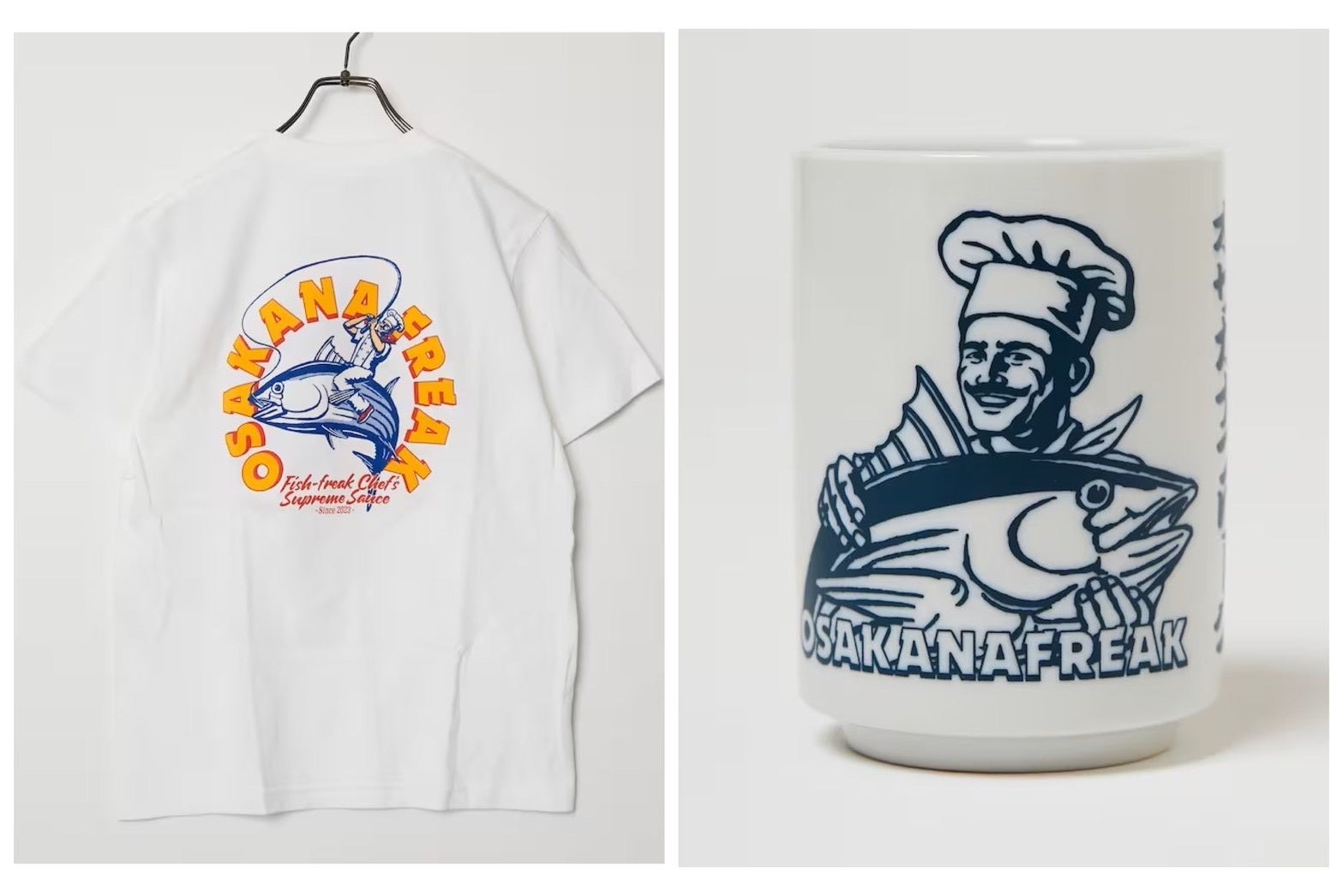 (左)Tシャツ￥4,950taxin(右)湯呑￥2,860taxin