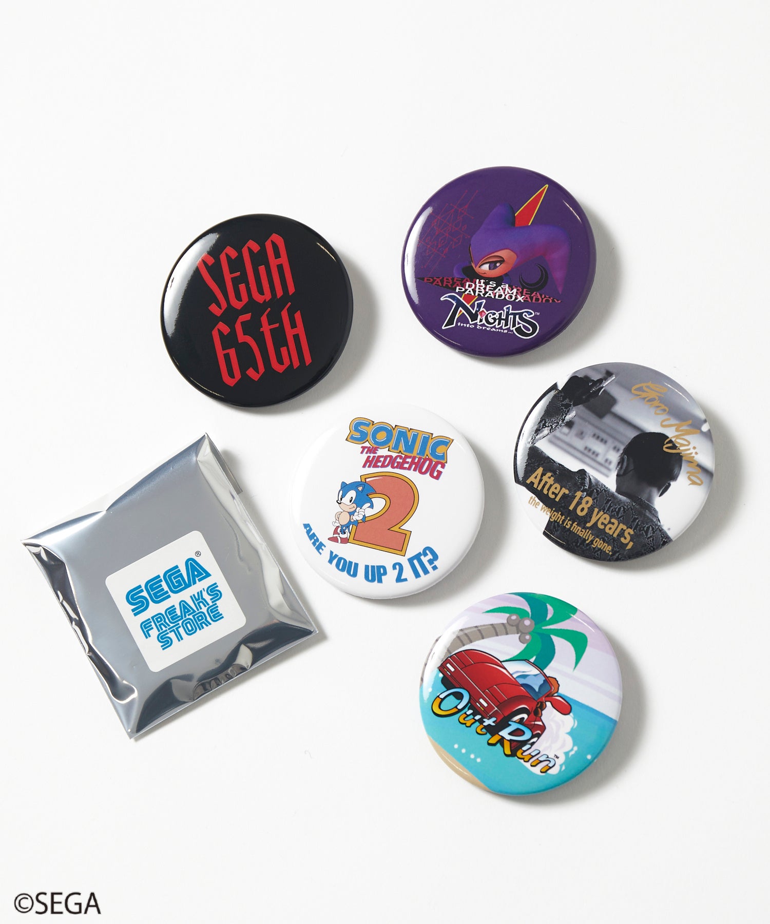 SEGA FREAKS セガ せげいち ピンズセット FREAK'S STORE×セガ】セガ誕生65周年を祝ったコラボアイテム 本日より