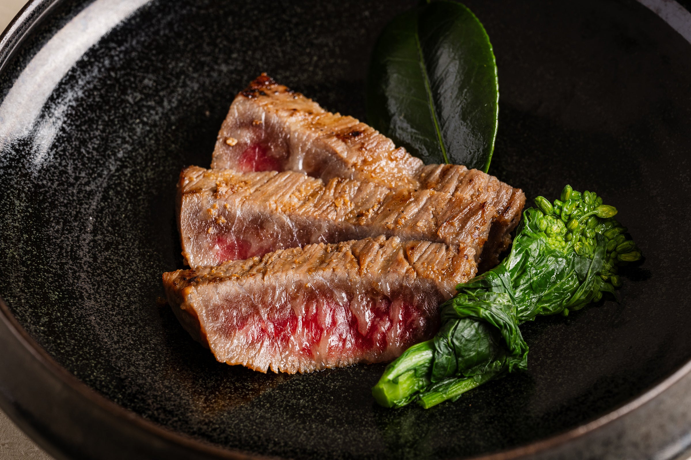 [家喜物] 尾崎牛味噌󠄀漬け焼き　菜の花昆布〆