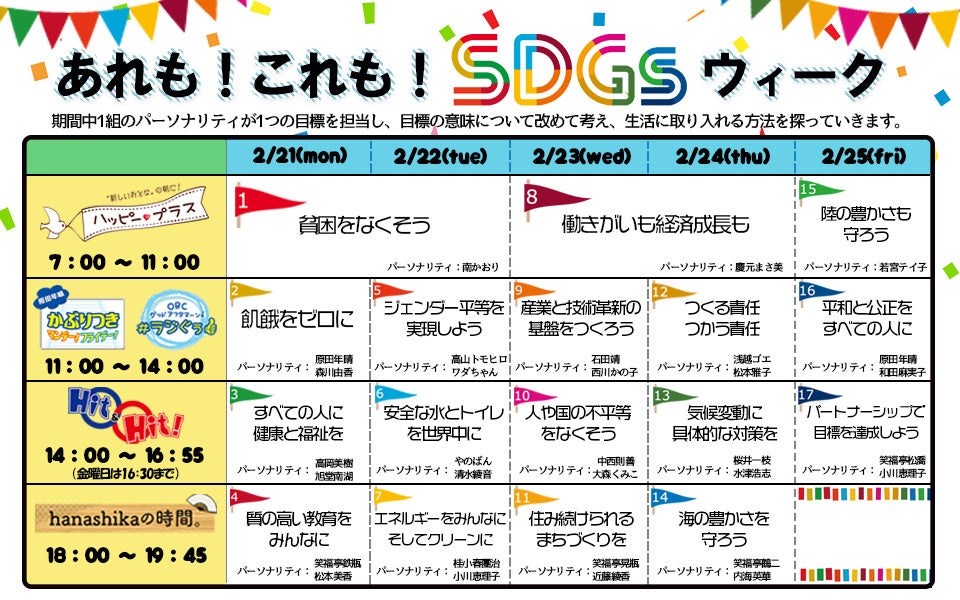 Sdgs 17 目標を考える1週間 ラジオ大阪 あれも これも Sdgsウィーク 2月21日から 産経新聞社のプレスリリース Sdgs 17 目標を考える1週間 ラジオ大阪 あれも これも Sdgsウィーク 2月21日から 産経新聞社のプレスリリース