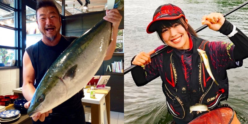 上田勝彦さん（左）と、そらなさゆりさん