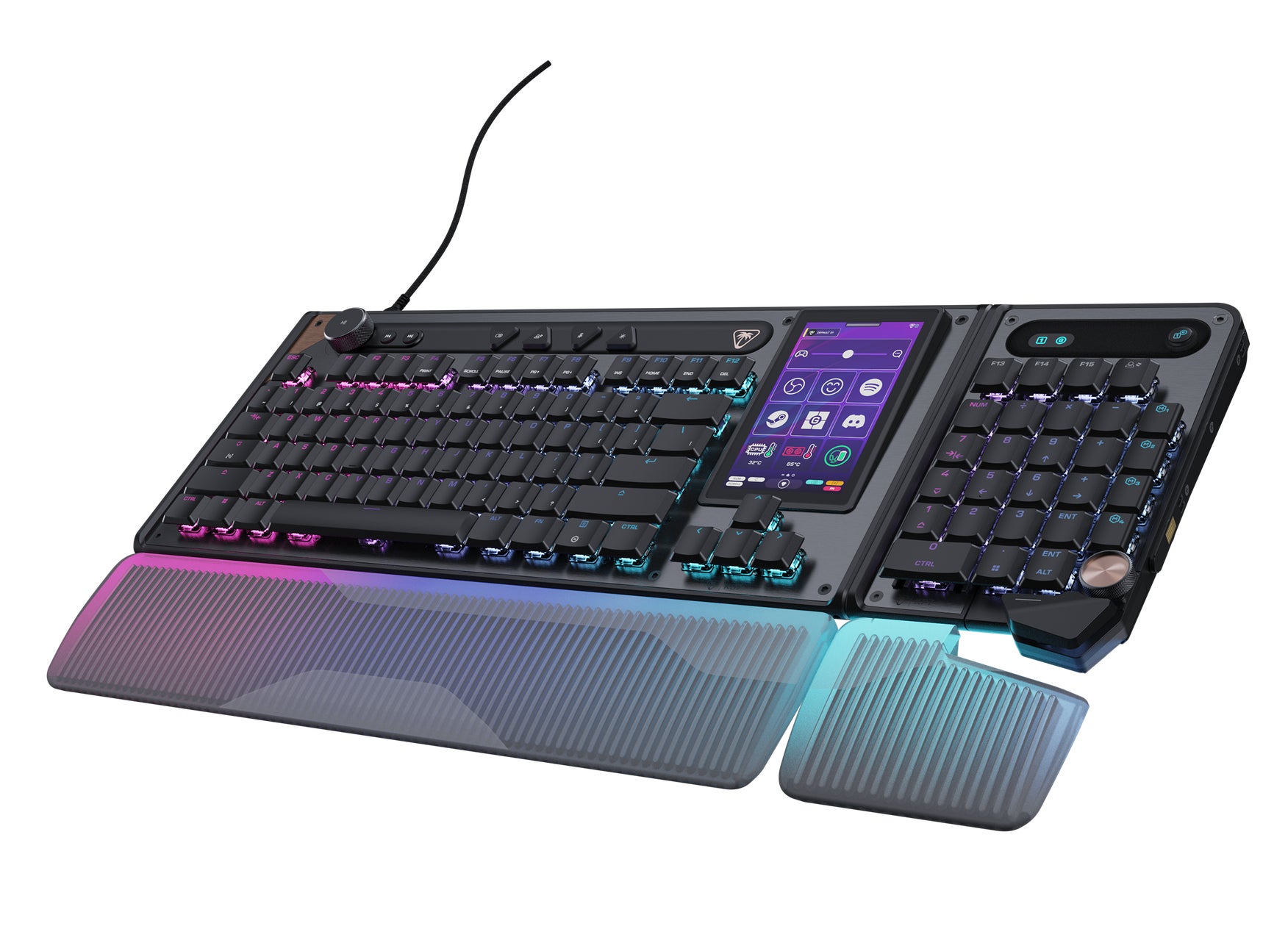 タッチディスプレイを備えたTurtle Beachのゲーミングキーボード タッチディスプレイを備えたTurtle Beachのゲーミングキーボード