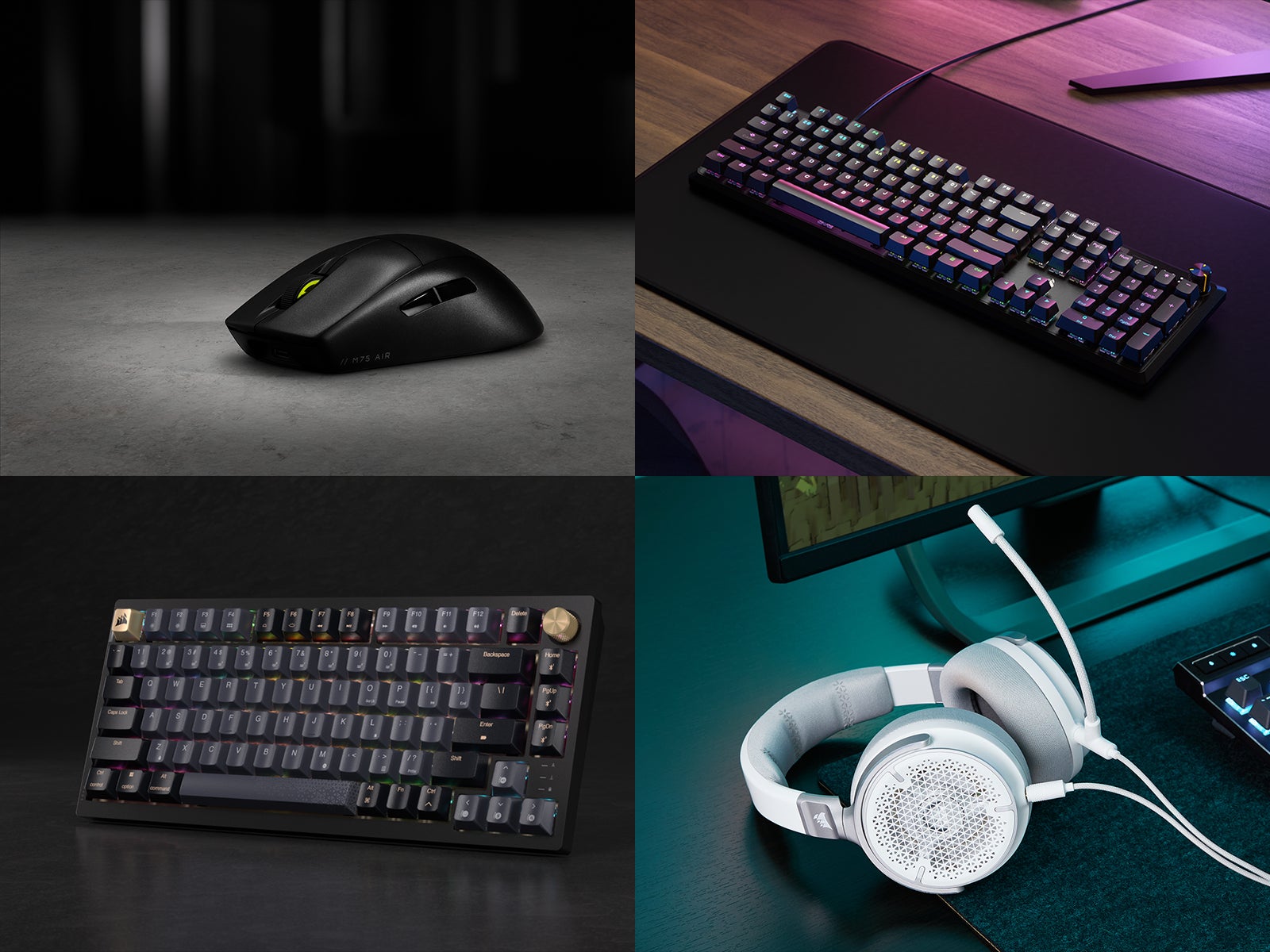 CORSAIRの超軽量60gのゲーミングマウス「M75 AIR WIRELESS」と2種の CORSAIRの超軽量60gのゲーミングマウス「M75 AIR WIRELESS」と2種の