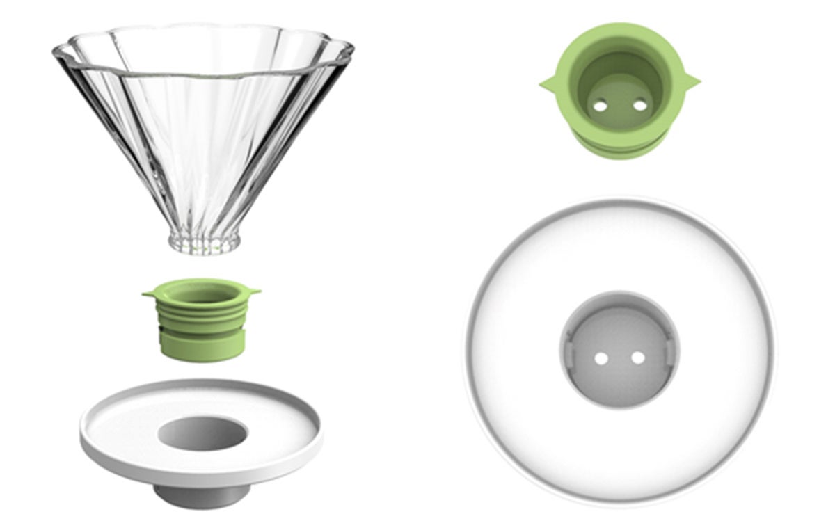 二つの穴を合わせて、抽出速度が変えられます