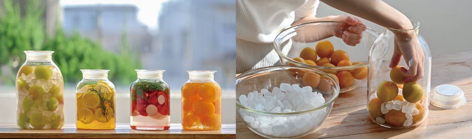 ガラスの手仕事保存びん イメージ