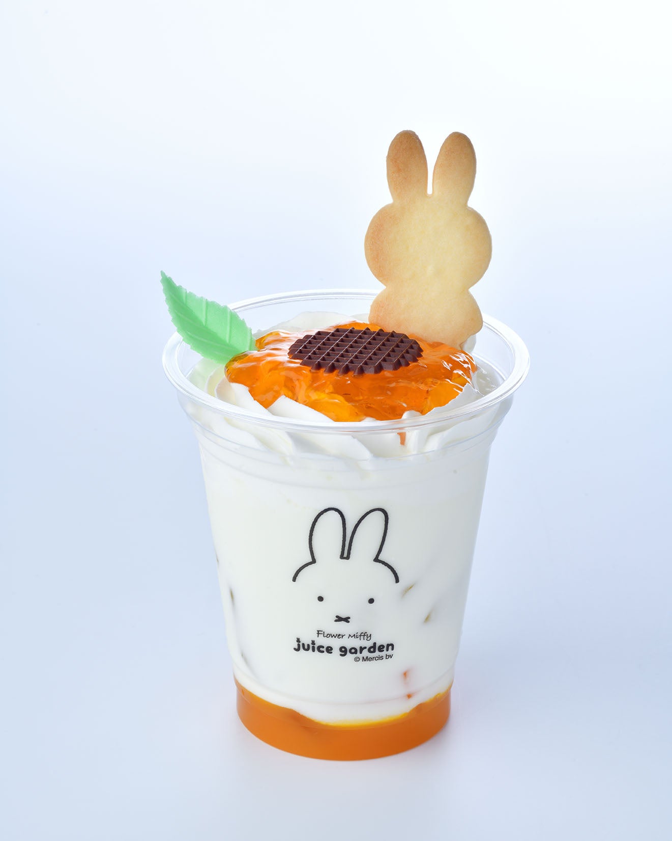 miffy - フラワーミッフィー　ジュースガーデン限定　ドリンクカップ風グラス 白・黒 人気絵本ミッフィーのお花屋さん「フラワーミッフィー」がお届け