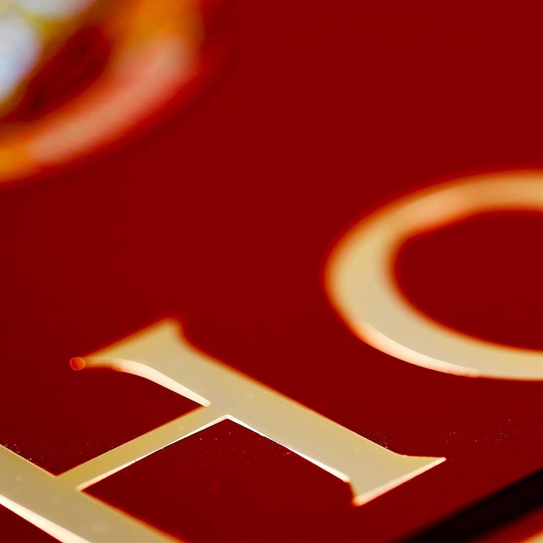 24金メッキ加工の文字