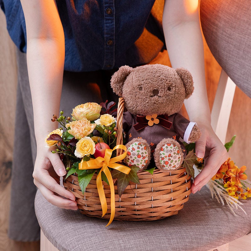 ボリスと秋の花かご サイズイメージ