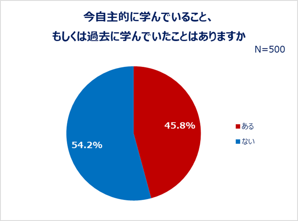 今自主的に学んでいること、もしくは過去に学んでいたことはありますか