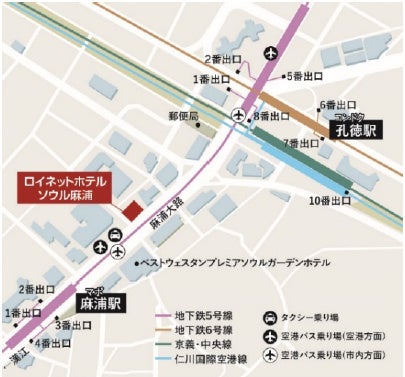 【 「ロイネットホテルソウル麻浦」地図 】