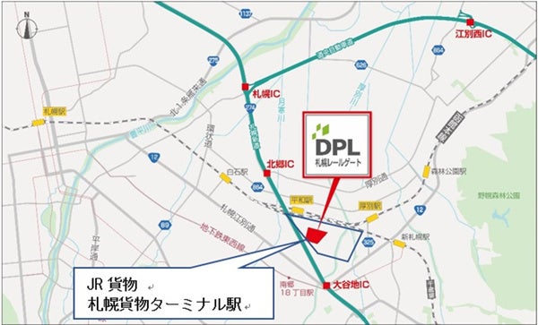 【「DPL 札幌レールゲート」位置図】