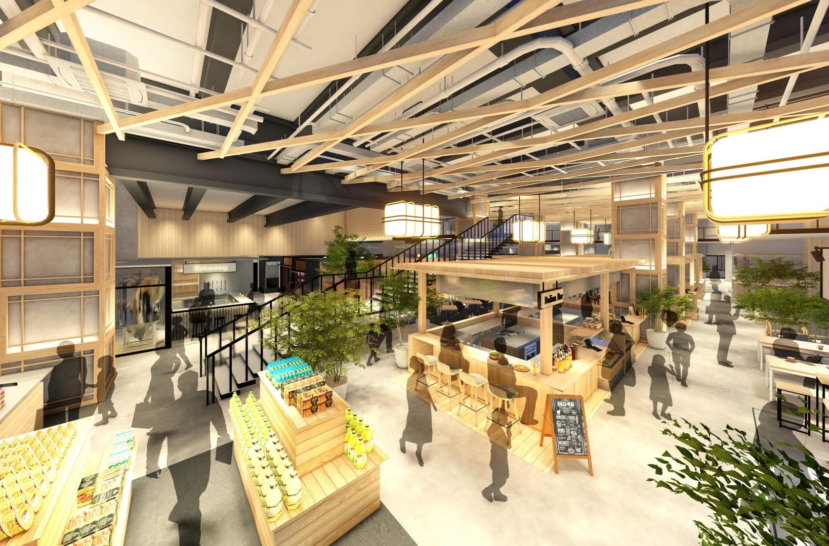 再開発内施設「フードホール」