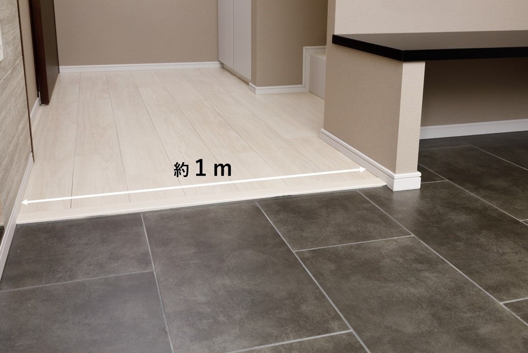 ゆとりある廊下幅（壁芯約１ｍ）