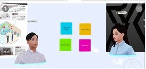 【作成したアバターで参加している様子】