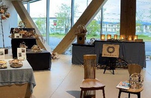 地元の工芸品の展示