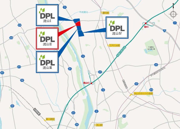 「ＤＰＬ流山プロジェクト」位置図