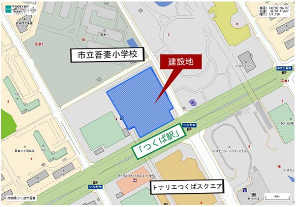 ​【 「つくば市吾妻20街区プロジェクト」地図 】