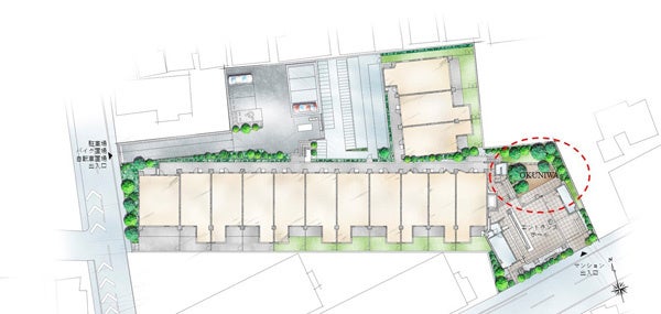 『イニシア浦安ステーションサイト』敷地配置図