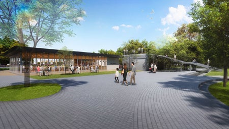 ベーカリーカフェ、パークセンター整備イメージ