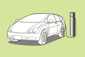 電気自動車用充電スタンド(イメージイラスト)