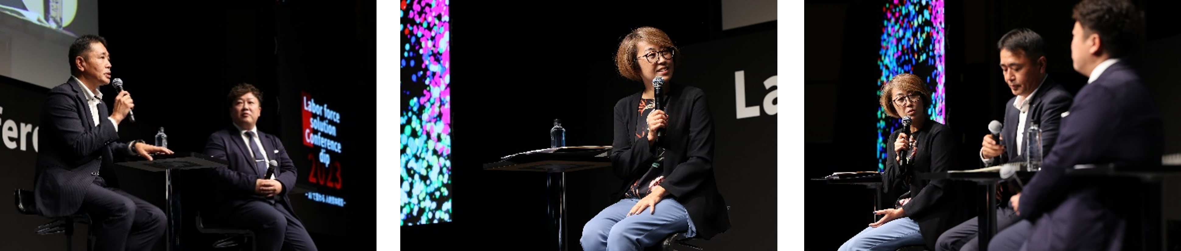 （左）左：三村 亮介 氏、右：池田 大樹 氏　　（中）島田 由香 氏　　（右）ケースセッションの様子