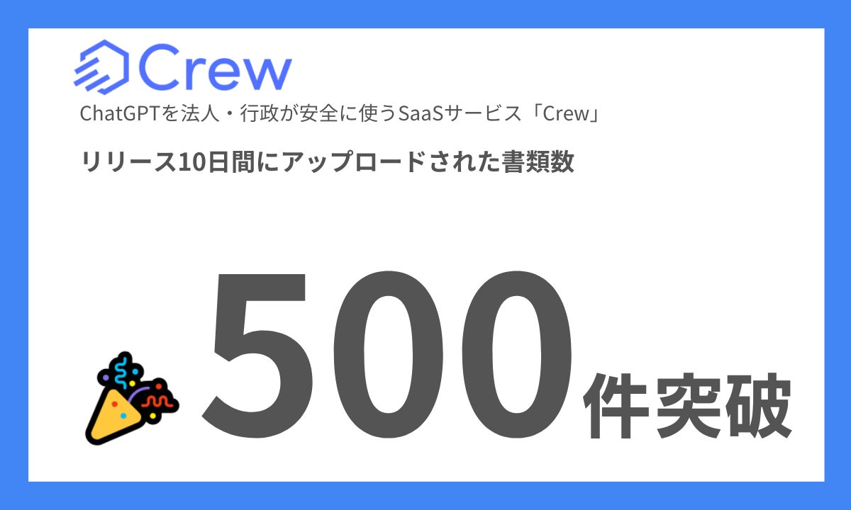 ChatGPTをビジネス利用で安全に活用するツール「Crew」:書類