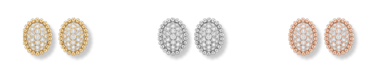 ペルレ ダイヤモンド パヴェ イヤリング（イエローゴールド、ダイヤモンド）、（ホワイトゴールド、ダイヤモンド）、（ローズゴールド、ダイヤモンド）