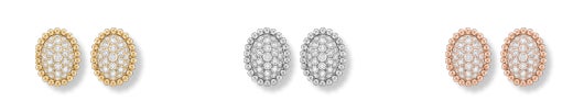 ペルレ ダイヤモンド パヴェ イヤリング(イエローゴールド、ダイヤモンド)、(ホワイトゴールド、ダイヤモンド)、(ローズゴールド、ダイヤモンド)