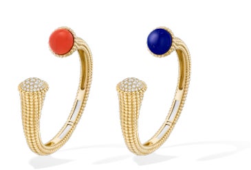 ペルレ クルール ブレスレット(コーラル、ダイヤモンド)、(イエローゴールド、 ラピスラズリ、ダイヤモンド)