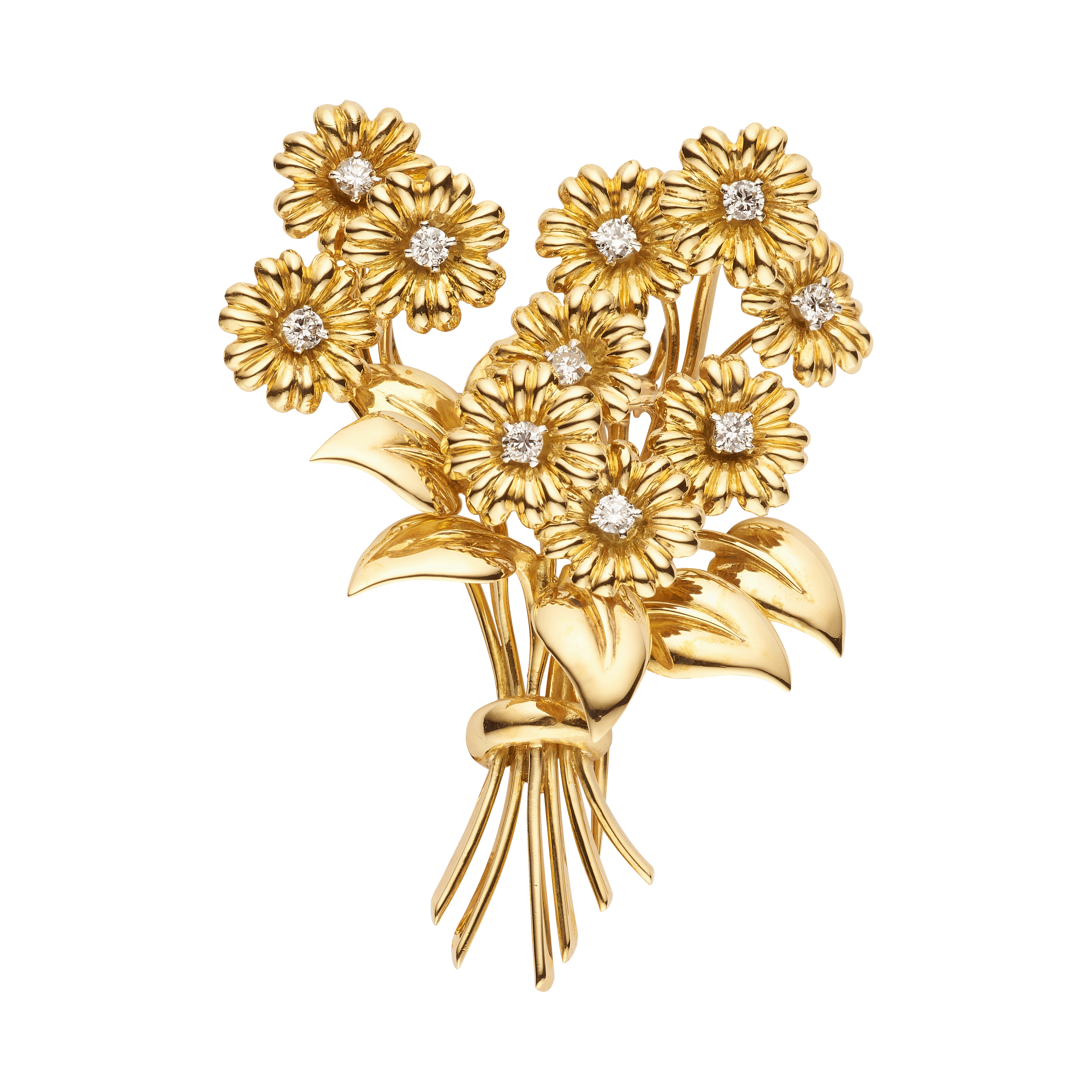 デイジー イヤリング＆クリップ、1953年（ヴァン クリーフ＆アーペル コレクション）