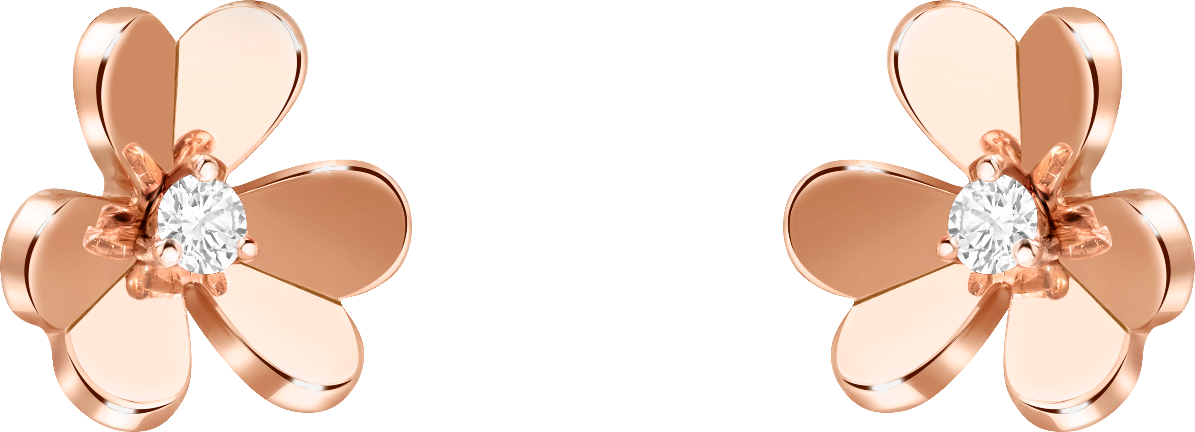 フリヴォル イヤリング、スモールモデル（ローズゴールド、ダイヤモンド ）