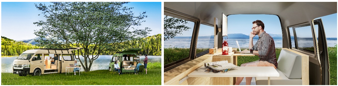 ＜mobica forest , sand完成イメージ＞　　　　　　　　　＜mobica sand車内イメージ＞