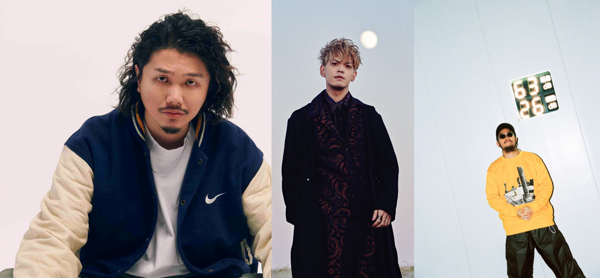 左から、小原綾斗(Tempalay) 、荘子it(Dos Monos)、TaiTan(Dos Monos)