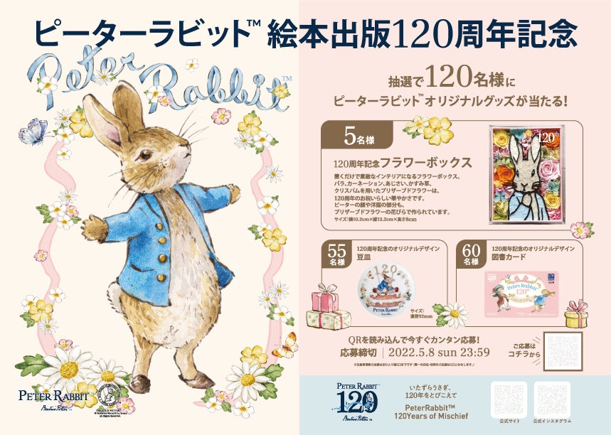 このキャンペーンでしか手に入らない ピーターラビット 絵本出版1周年記念 オリジナルグッズや図書カードが当たるキャンペーン 全国の書店で開催 日本出版販売株式会社のプレスリリース このキャンペーンでしか手に入らない ピーターラビット 絵本出版1周年記念 オリジナルグッズや図書カードが当たるキャンペーン 全国の書店で開催 日本出版販売株式会社のプレスリリース