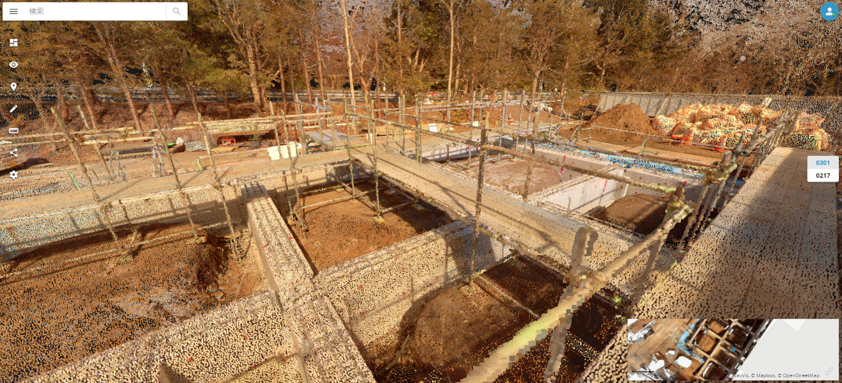 取得した点群データ