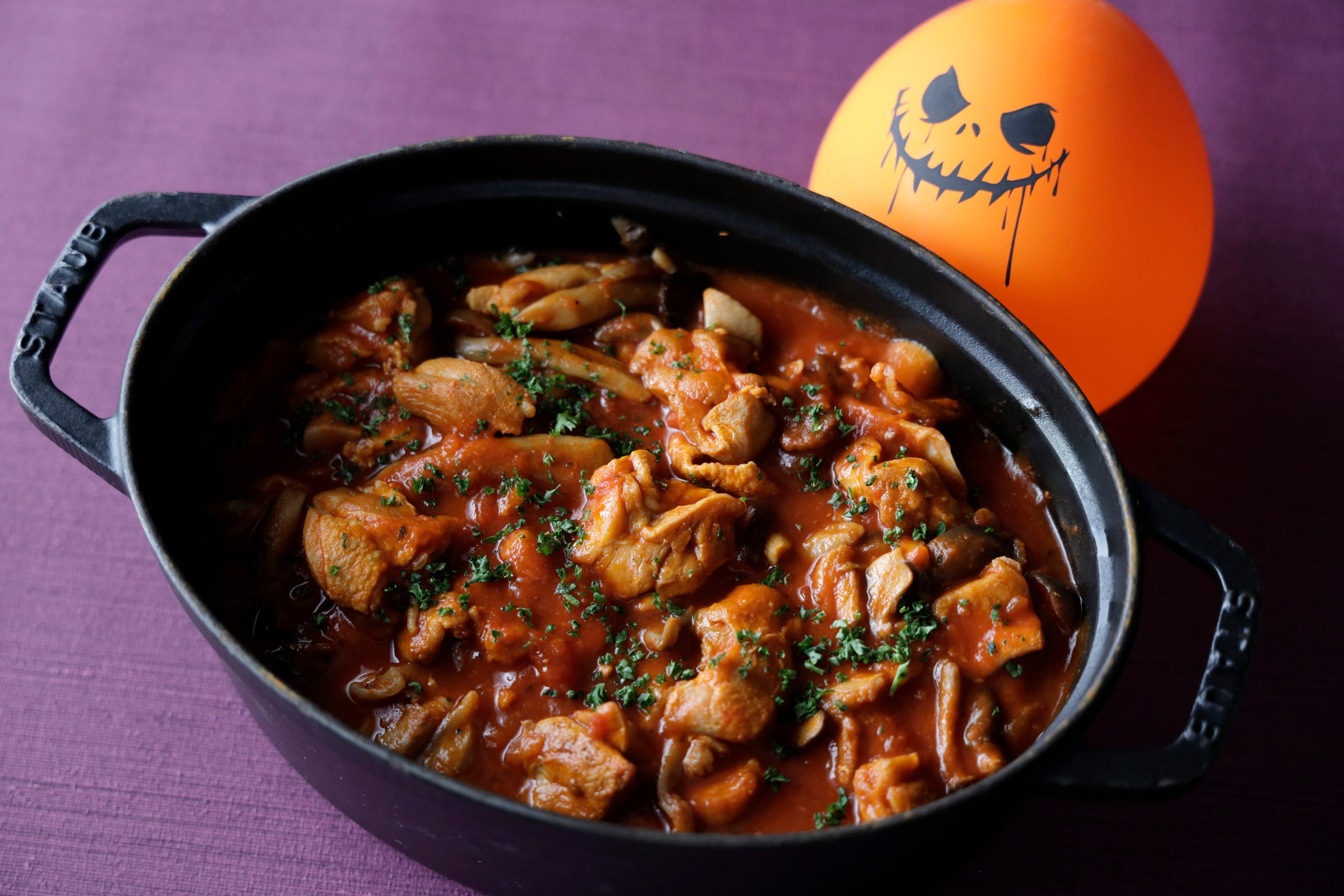 鶏もも肉と茸のカチャトーラ