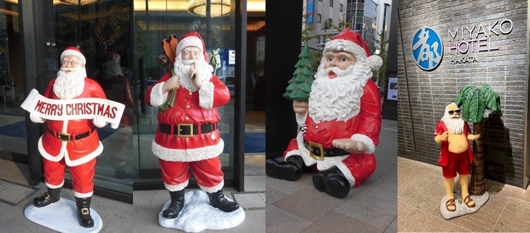 都ホテル 博多設置　まちなかサンタ