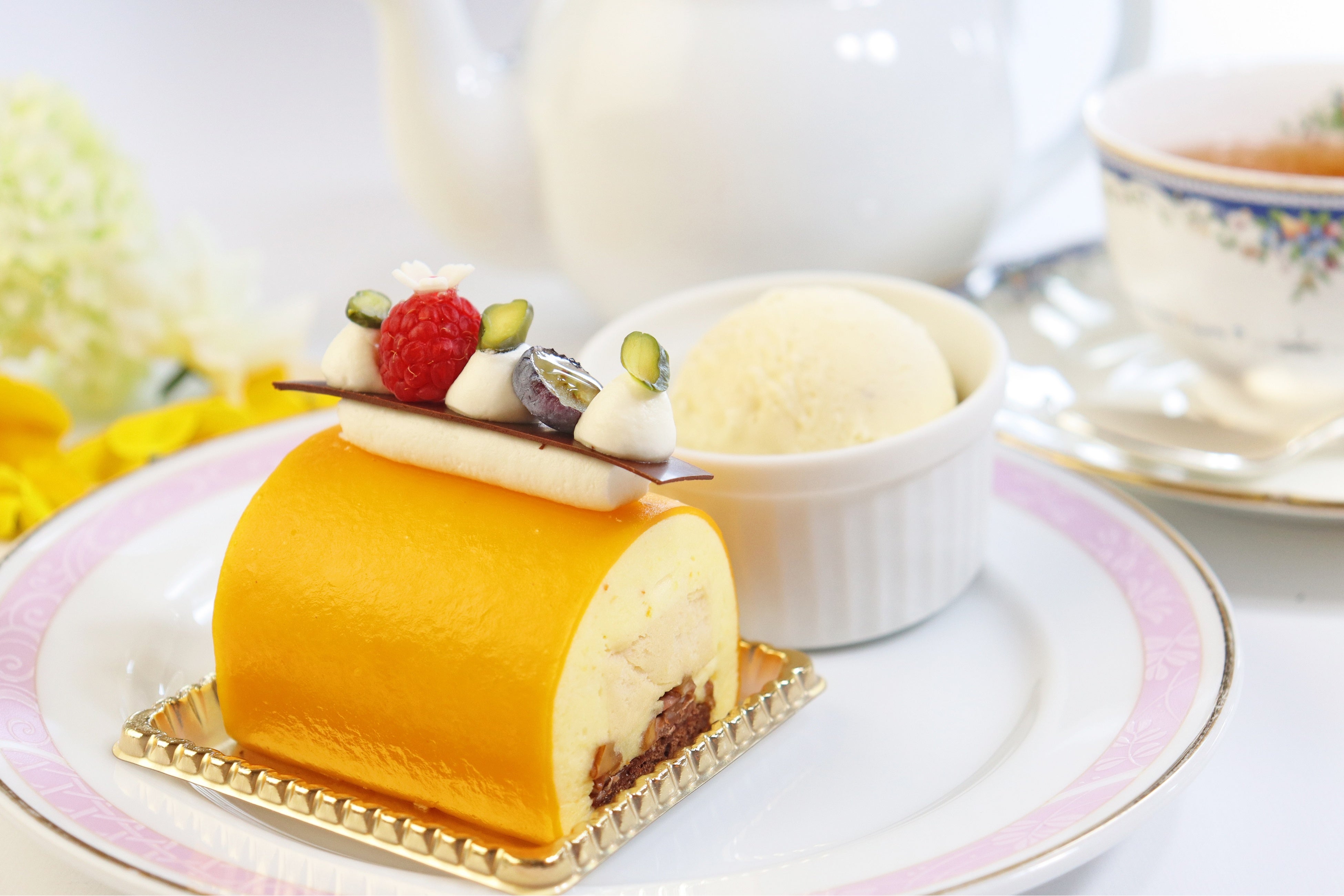 「プラリネ オランジュ」デザートセット