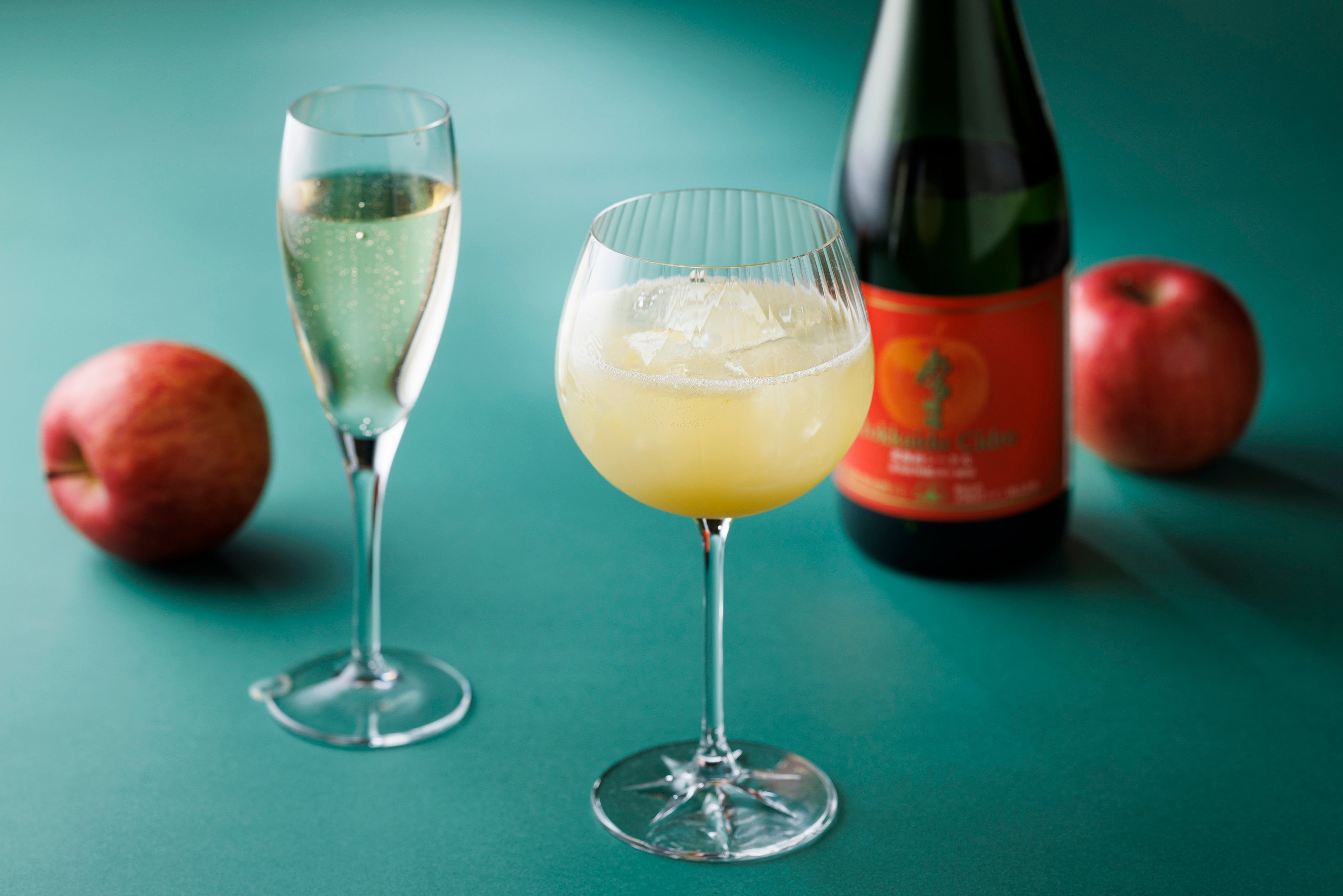 北海道シードル(左)