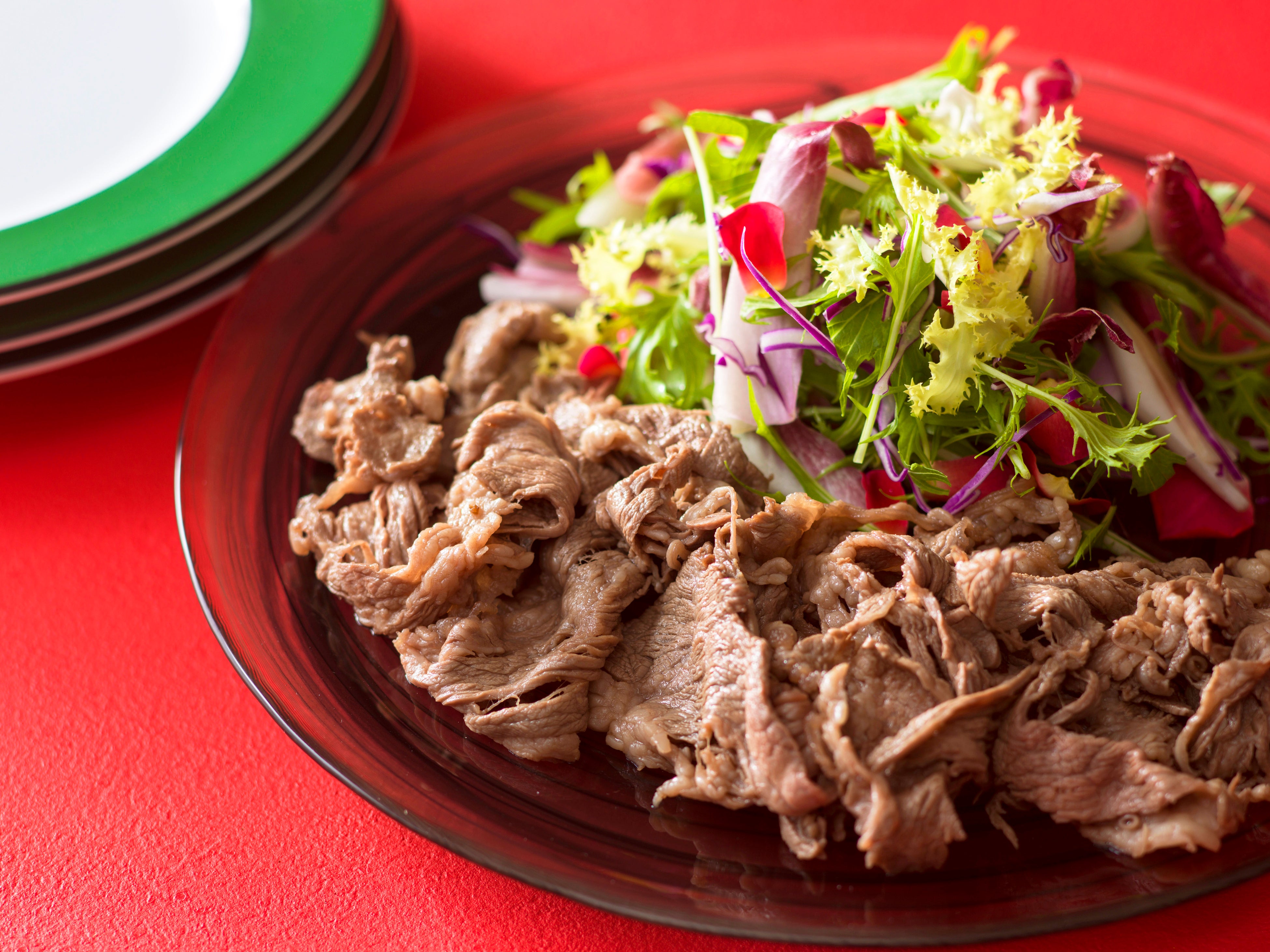 マーガオ香る牛しゃぶと野菜のメランジェ