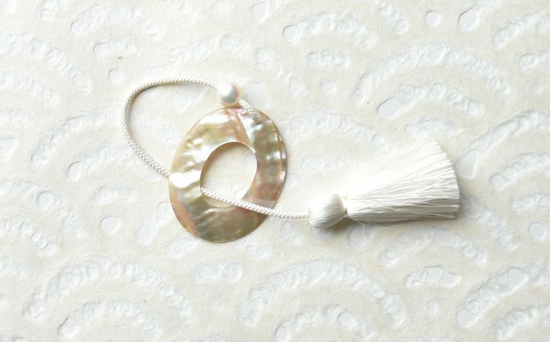 鮑貝と真珠のナフキンリング