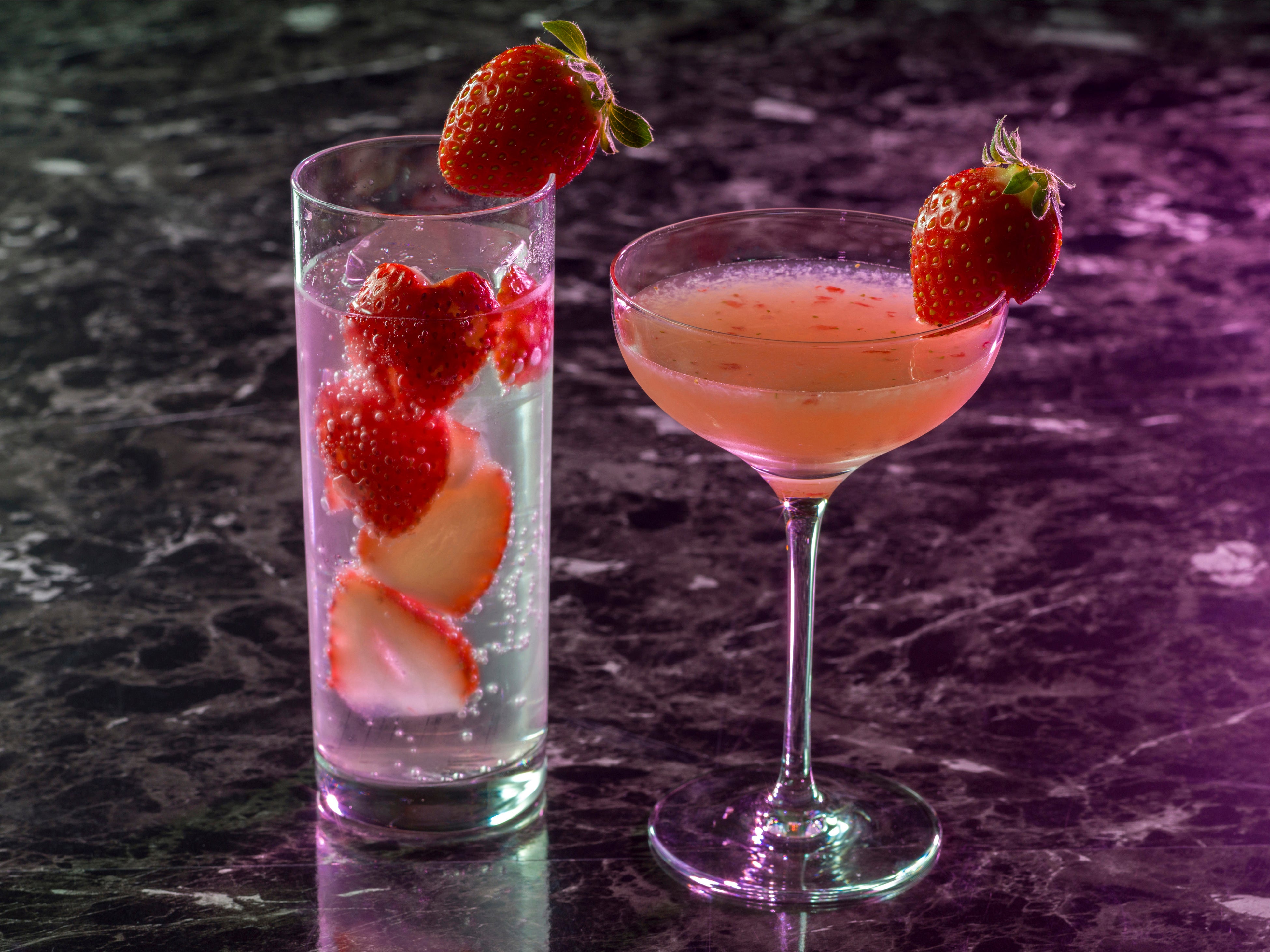 いちごのカクテル