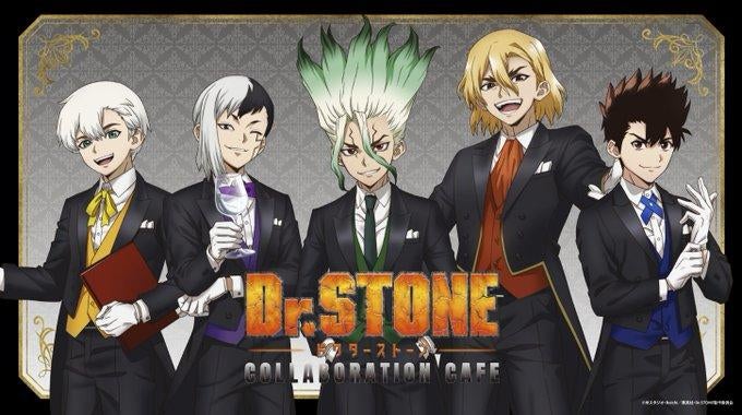 Dr.STONE アニメイトカフェ コロッタ CoLotta 五知将 TVアニメ Dr.STONE コラボカフェ!燕尾服姿の五知将がお出迎え