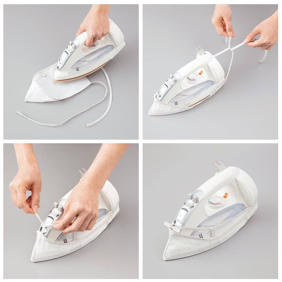 アイロンにつけるあて布 装着シーン