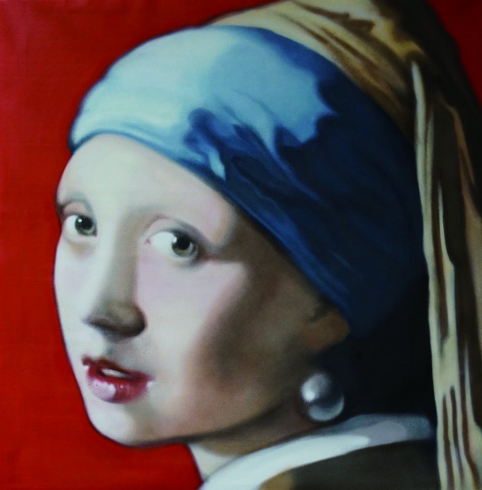 ANDREA RAVO MATTONI 《Echo of Vermeer》 2021 Spray on canvas Private collection   Artrust - Courtesy of the artist